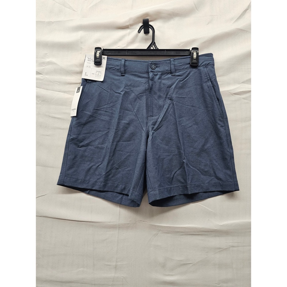 Goodfellow & Co Mens Hybrid Swim Shorts Blue Polyester Blend Casual Size 32
